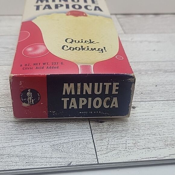 Minute Tapioca Vintage Advertising Box Decor Farmhouse Rustic Kitchen - Picture 7 of 8